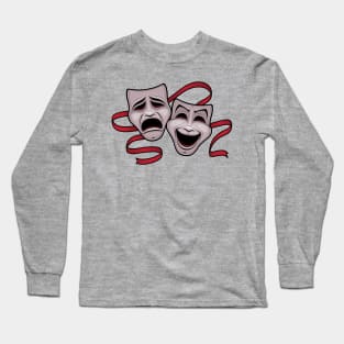 Comedy And Tragedy Theater Masks Long Sleeve T-Shirt